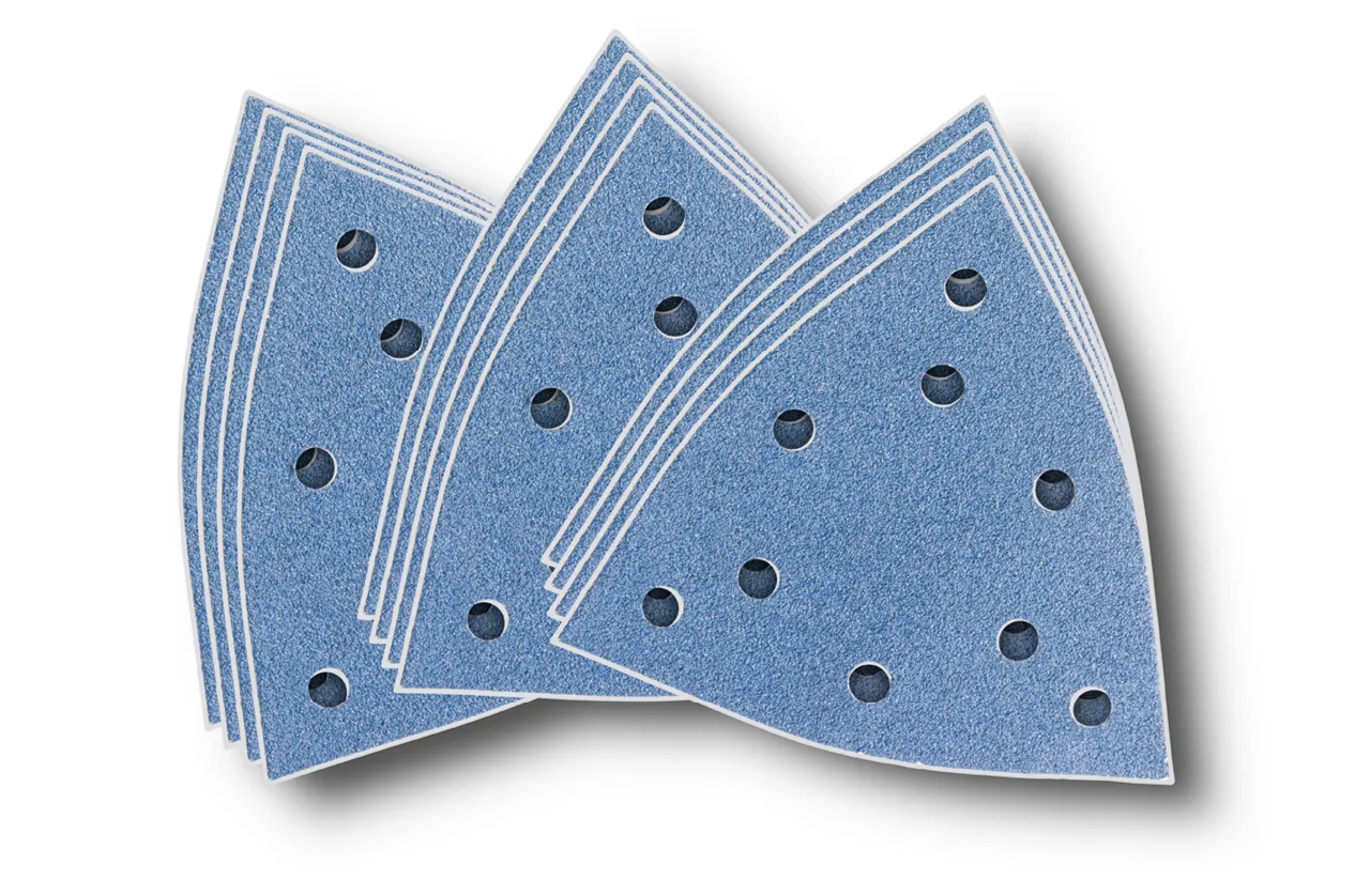Zımpara kağıdı seti, Zirkon, üçgen 130 mm