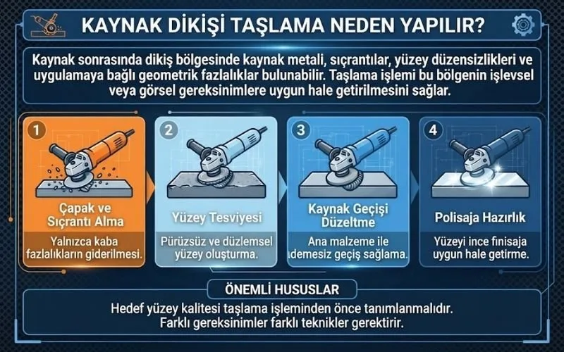 Kaynak Dikişi Taşlama Neden Yapılır
