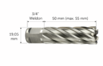 HSS Nova 50 34 in Weldon yuvalı karot matkap (1)
