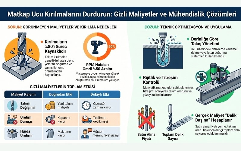 Matkap Ucu Kırılmalarının Çözümleri